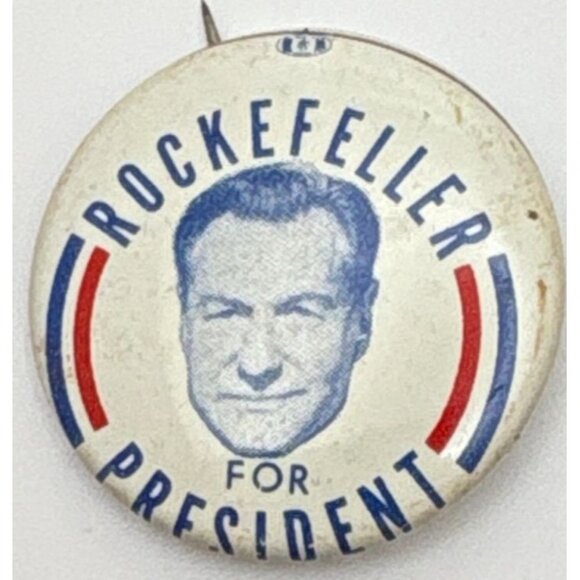 Vintage Nelson Rockefeller For President Campaign Button 1960s Pin Political - Picture 5 of 6